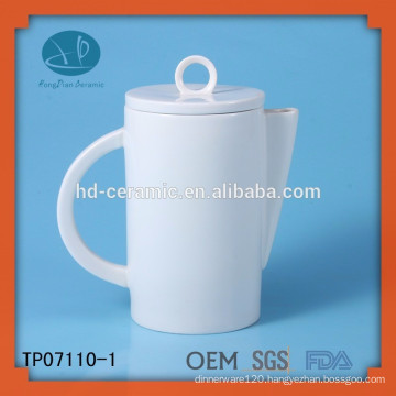 eco-friendly ceramic tea pot supplier,hotel usage tea pot,white ceramic teapot personalized